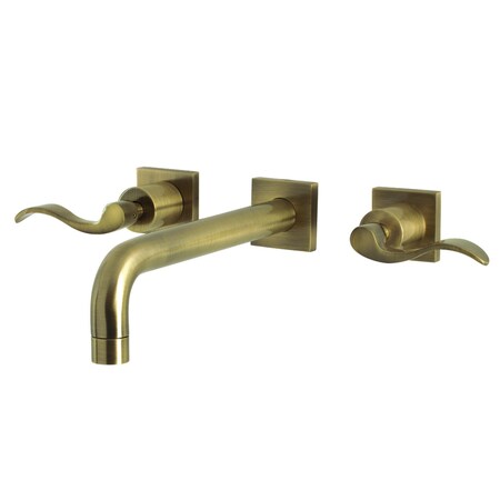 Kingston Brass KS6023DFL Wall Mount Tub Faucet, Antique Brass KS6023DFL